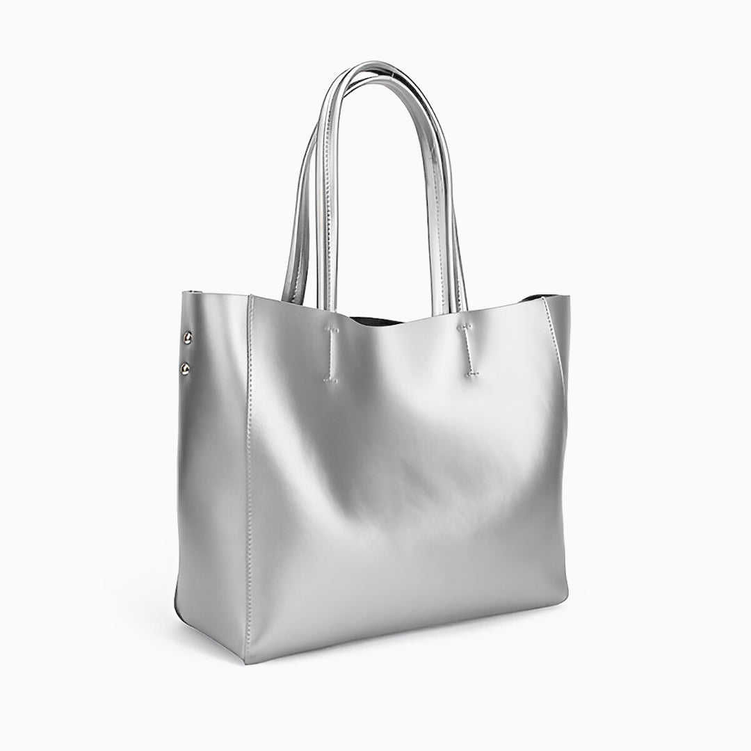 Pia Metallic Tote Bag